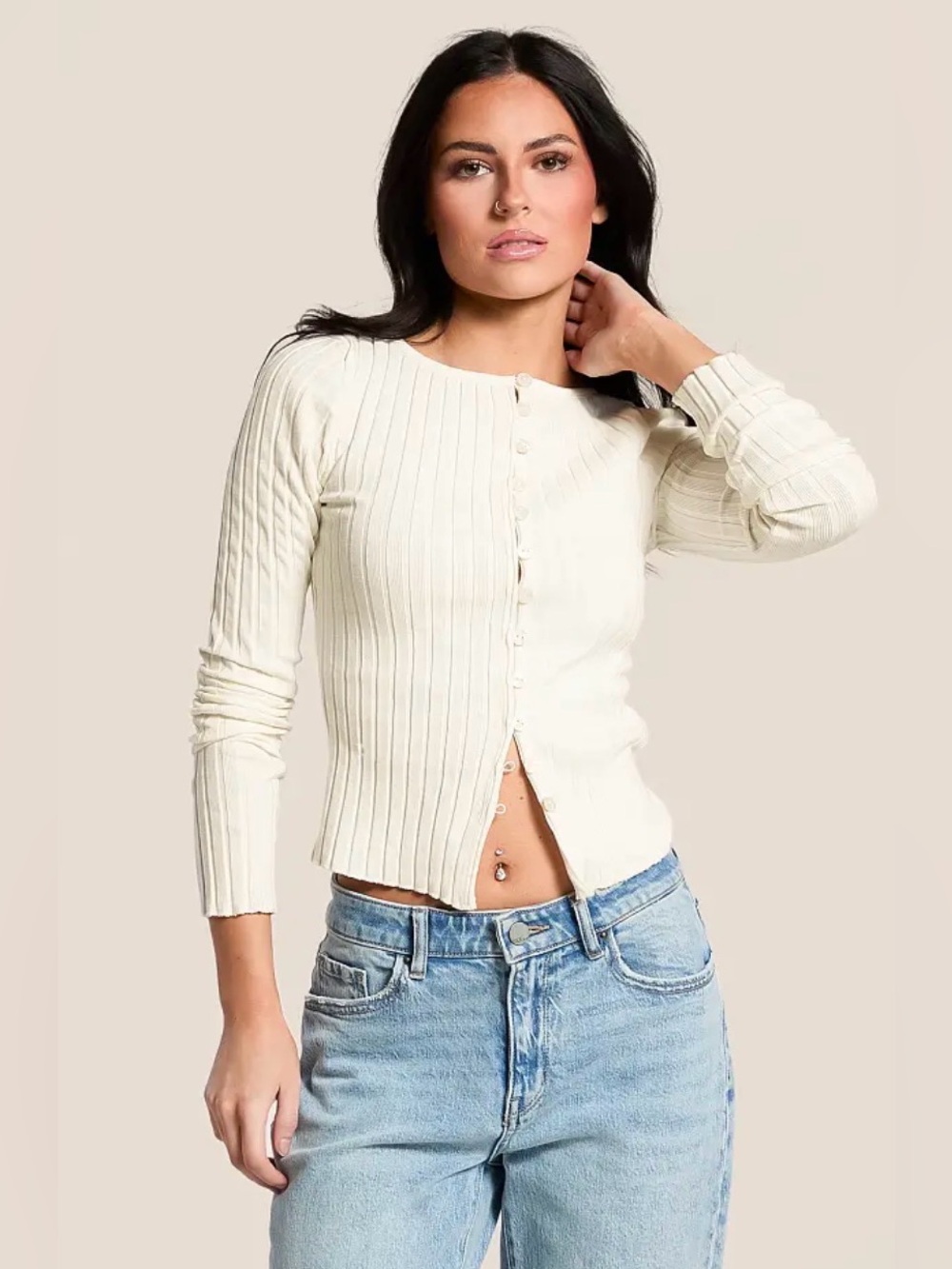 NWT Free People Tilly Cardigan in Ivory